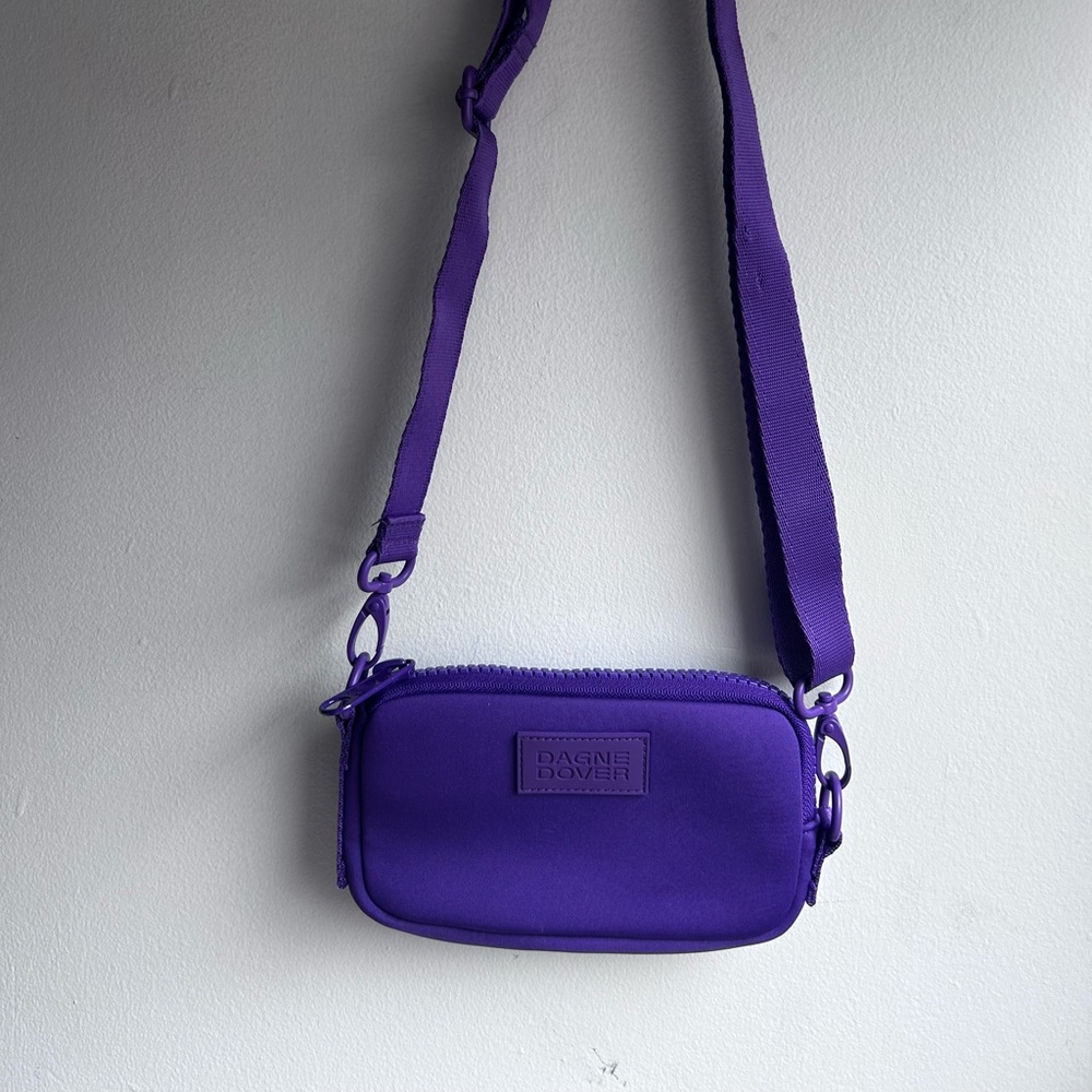 Dagne Dover Vibrant Purple Crossbody Bag with Adjustable Strap